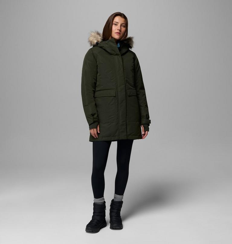 Women's Little Si II Waterproof Parka, Color: Greenscape, image 2