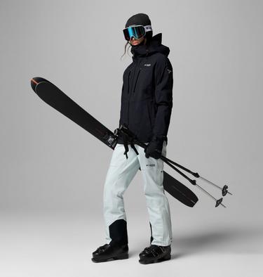 Women's Platinum Peak II 3L Waterproof Ski Trousers, Color: Tea Light, Black, image 6