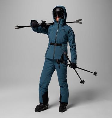 Pantalones de esquí impermeables y aislantes Cirque Bowl para mujer, Color: Everblue, image 4