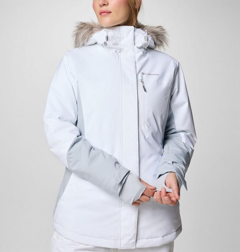 Women's Ava Alpine Waterproof Ski Jacket, Color: White, Cirrus Grey, image 11