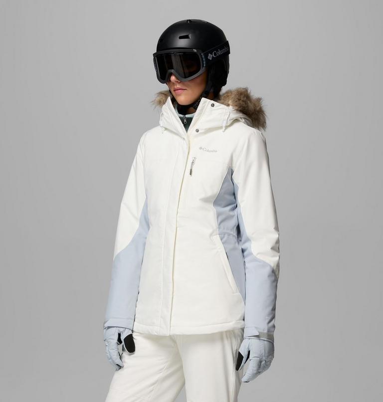 Women's Ava Alpine Waterproof Ski Jacket, Color: Sea Salt, Cirrus Grey, image 4