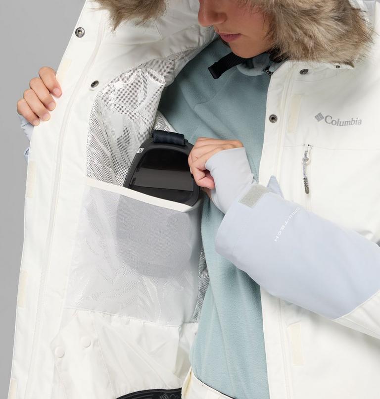 Women's Ava Alpine Waterproof Ski Jacket, Color: Sea Salt, Cirrus Grey, image 5