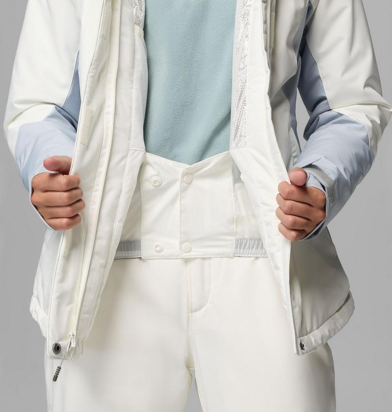 Women's Ava Alpine Waterproof Ski Jacket, Color: Sea Salt, Cirrus Grey, image 7