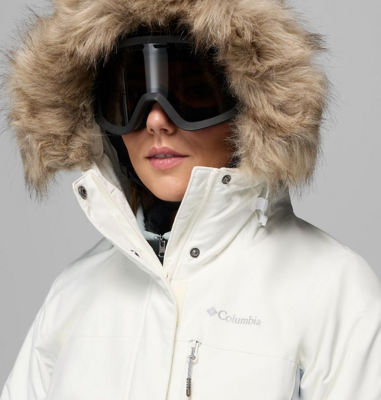 Women's Ava Alpine Waterproof Ski Jacket, Color: Sea Salt, Cirrus Grey, image 8