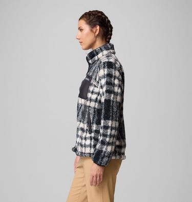Chaqueta sherpa con estampado West Bend II para mujer, Color: Black Herringplaid, image 4