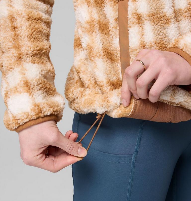 Women's West Bend II Printed Sherpa Jacket, Color: Camel Brown Herringplaid, image 8