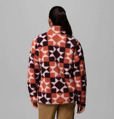Women's West Bend II Printed Sherpa Jacket, Color: Teak Brown, Cozy Quilt, image 15