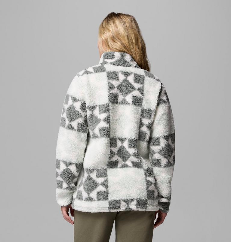 Women's West Bend II Printed Sherpa Jacket, Color: Tea Light, Cozy Quilt, image 3