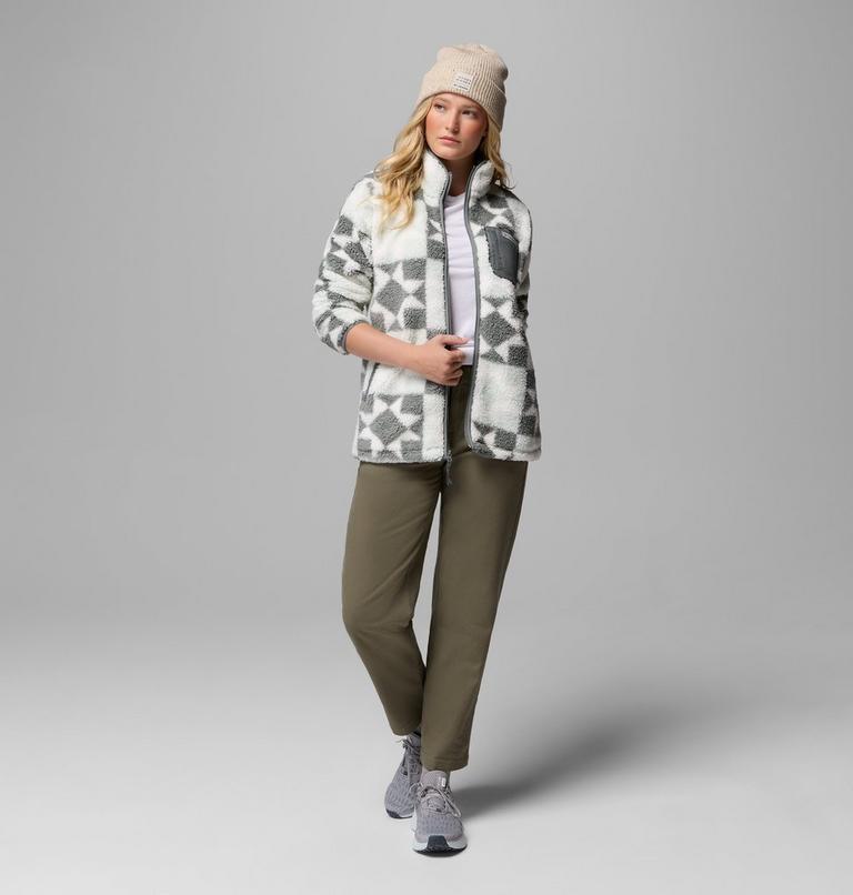Women's West Bend II Printed Sherpa Jacket, Color: Tea Light, Cozy Quilt, image 2