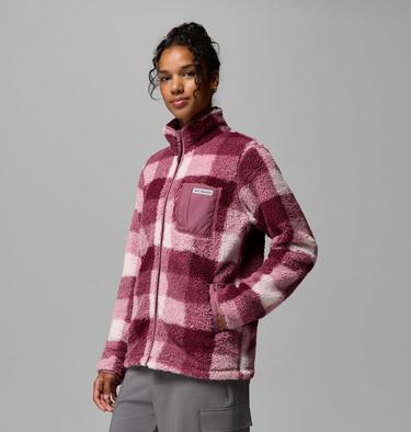 Women's West Bend II Printed Sherpa Jacket, Color: Antique Mauve, Multi Buffalo Check, image 4