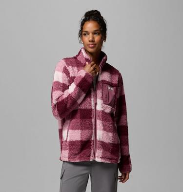 Women's West Bend II Printed Sherpa Jacket, Color: Antique Mauve, Multi Buffalo Check, image 1