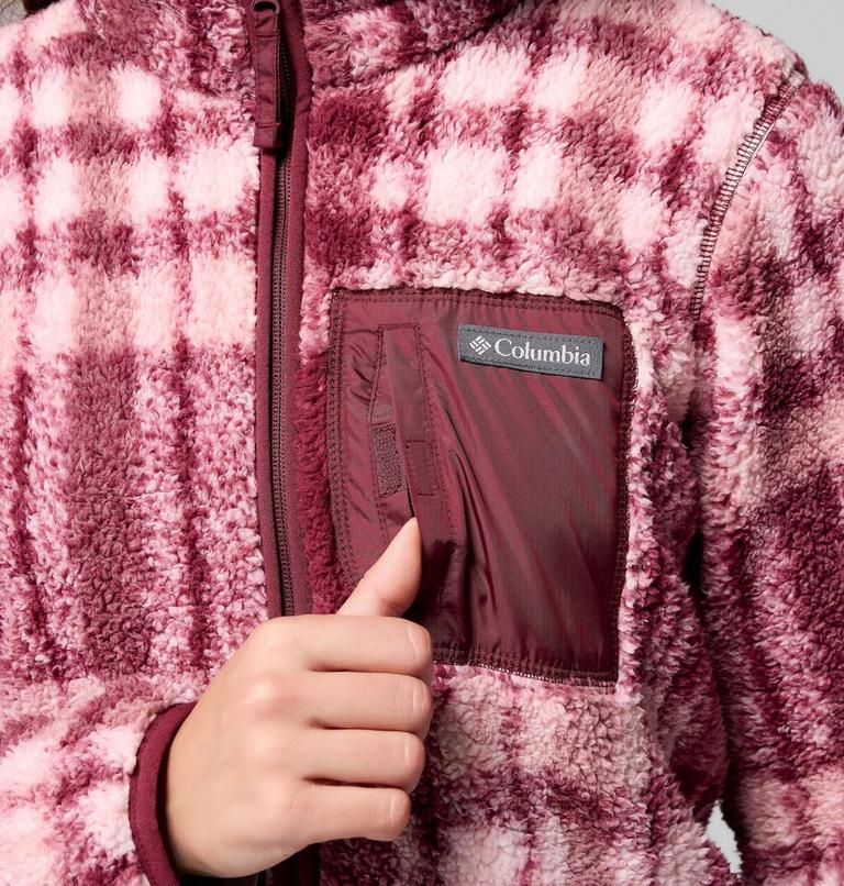 Women's West Bend II Printed Sherpa Jacket, Color: Rich Wine Herringplaid, image 7
