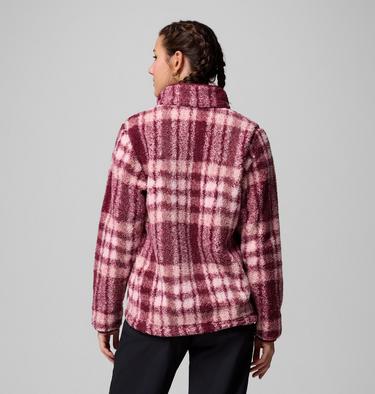 Chaqueta sherpa con estampado West Bend II para mujer, Color: Rich Wine Herringplaid, image 11