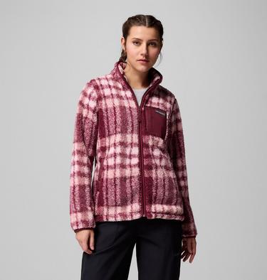 Chaqueta sherpa con estampado West Bend II para mujer, Color: Rich Wine Herringplaid, image 9