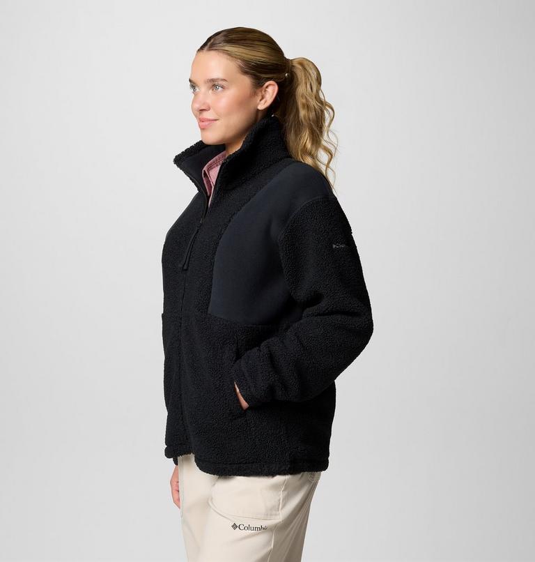 Women's Panorama II Sherpa Fleece Jacket, Color: Black, image 4