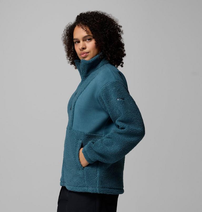 Women's Panorama II Sherpa Fleece Jacket, Color: Everblue, image 4