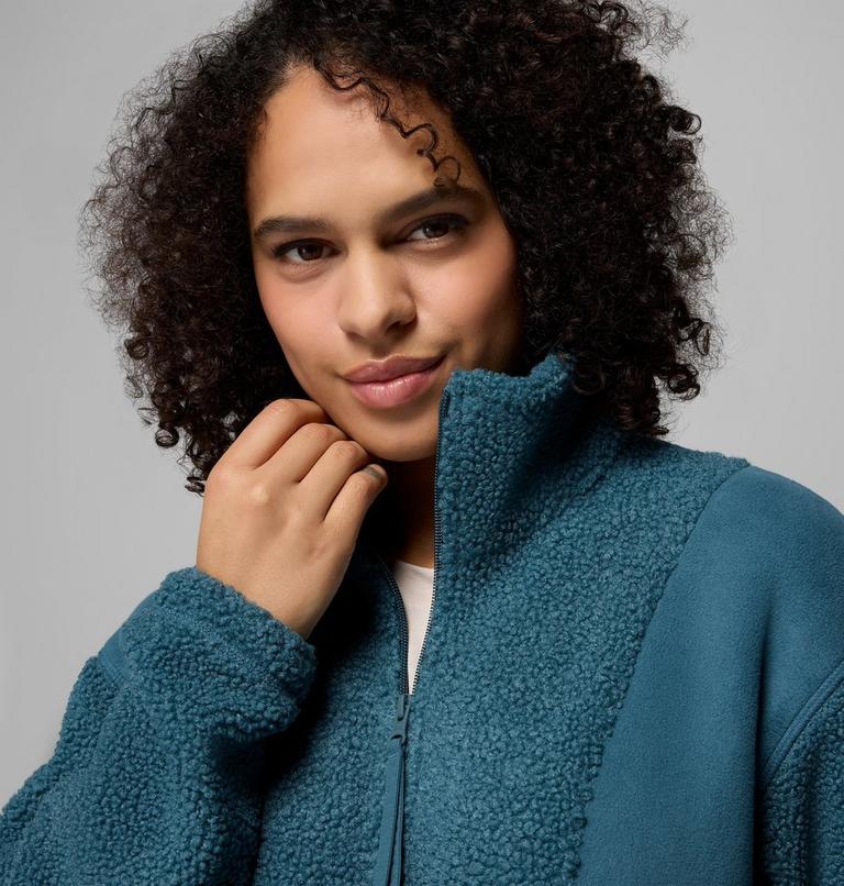 Women's Panorama II Sherpa Fleece Jacket, Color: Everblue, image 5
