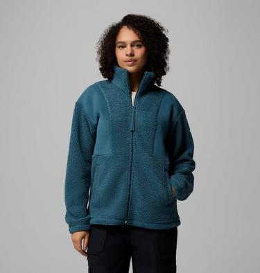 Chaqueta de forro polar sherpa Panorama II para mujer, Color: Everblue, image 3