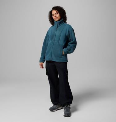 Chaqueta de forro polar sherpa Panorama II para mujer, Color: Everblue, image 4