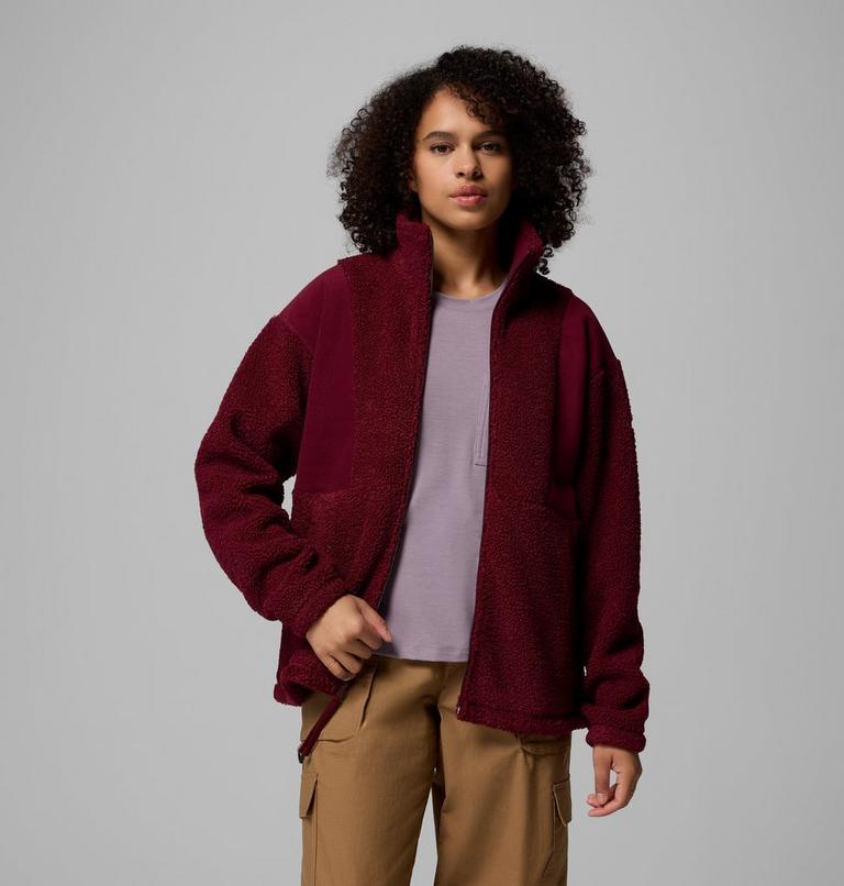 Women's Panorama II Sherpa Fleece Jacket, Color: Rich Wine, image 5