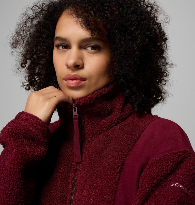 Women's Panorama II Sherpa Fleece Jacket, Color: Rich Wine, image 6