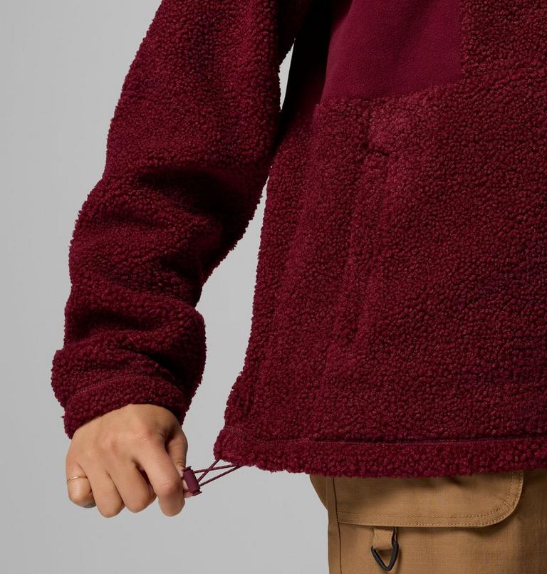 Women's Panorama II Sherpa Fleece Jacket, Color: Rich Wine, image 7