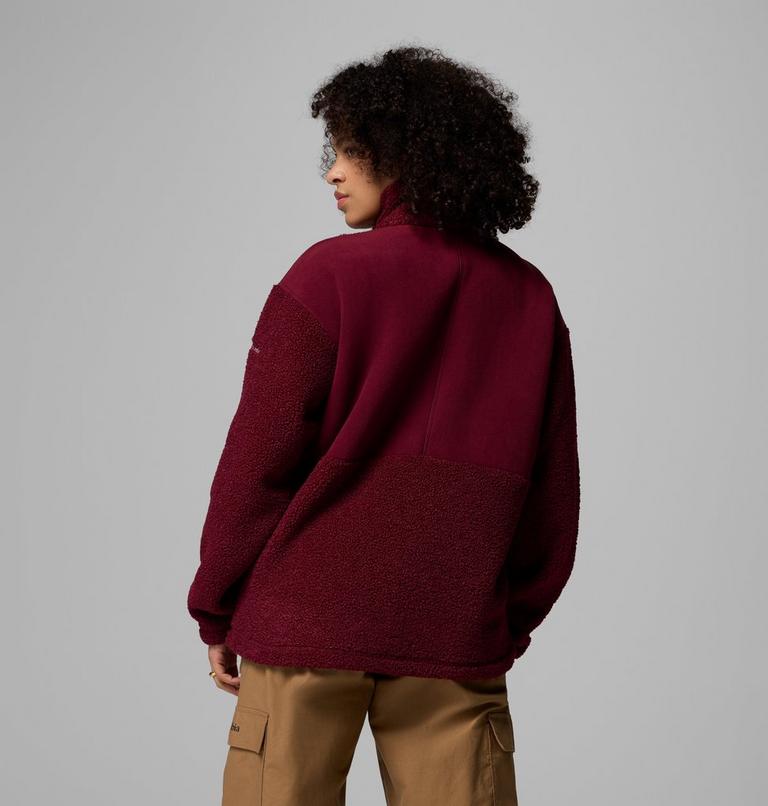 Women's Panorama II Sherpa Fleece Jacket, Color: Rich Wine, image 3