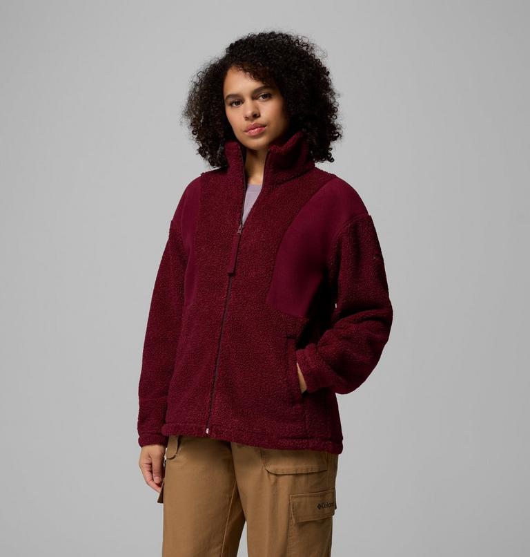 Women's Panorama II Sherpa Fleece Jacket, Color: Rich Wine, image 1