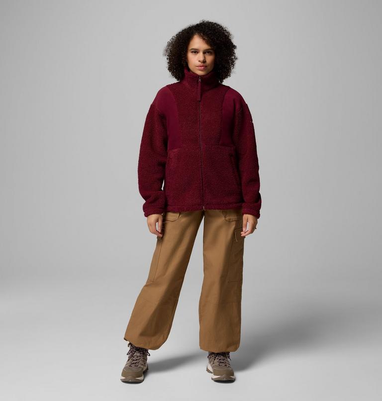 Women's Panorama II Sherpa Fleece Jacket, Color: Rich Wine, image 2