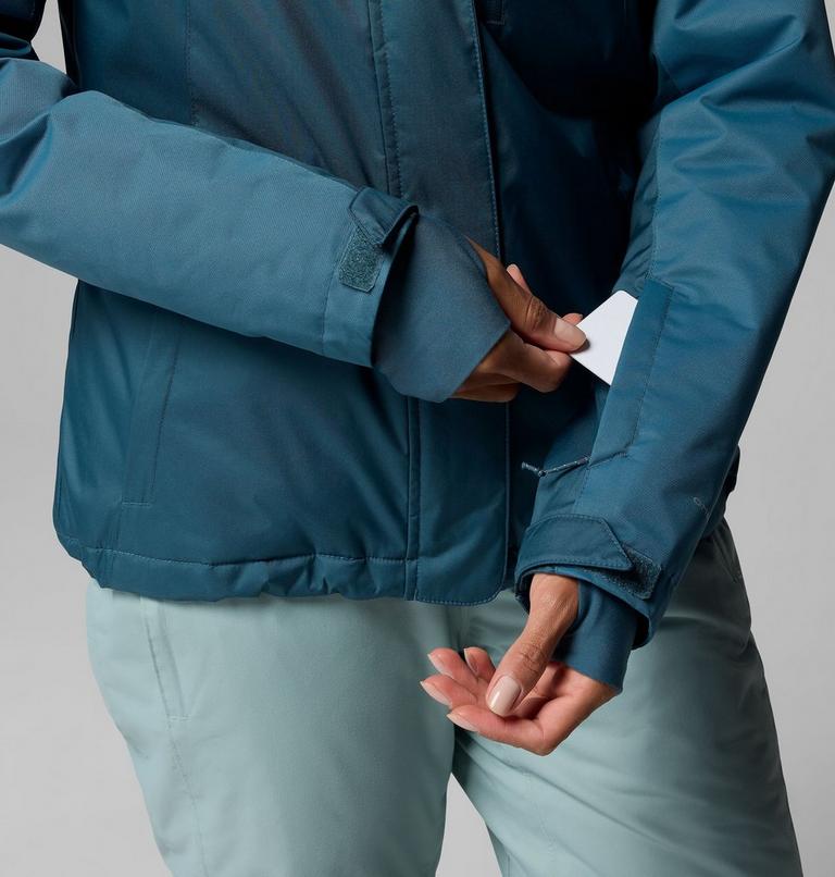 Women's Snowy Summit Insulated Waterproof Ski Jacket, Color: Everblue Dobby, image 9