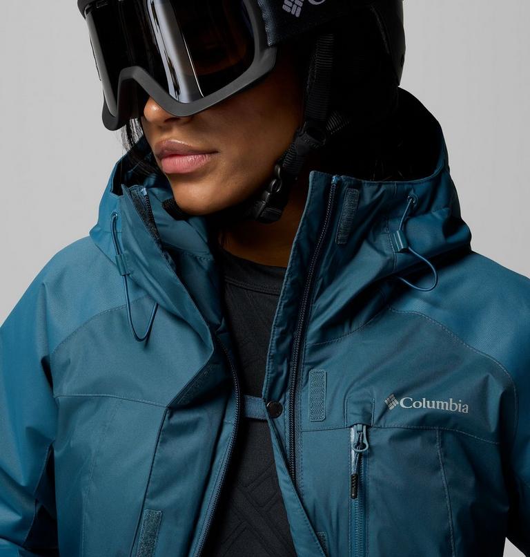 Women's Snowy Summit Insulated Waterproof Ski Jacket, Color: Everblue Dobby, image 12
