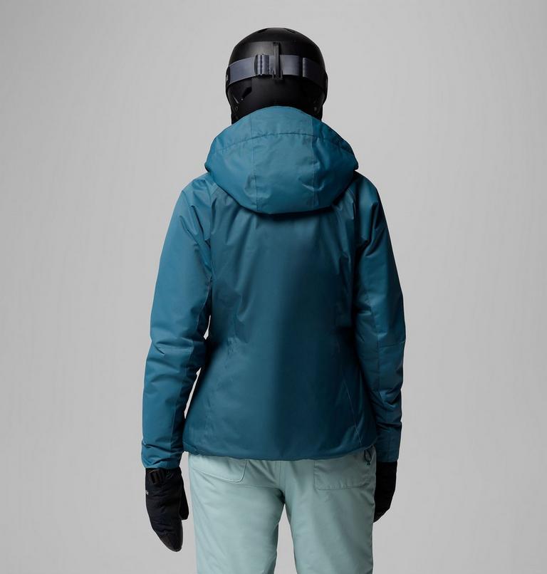 Women's Snowy Summit Insulated Waterproof Ski Jacket, Color: Everblue Dobby, image 3