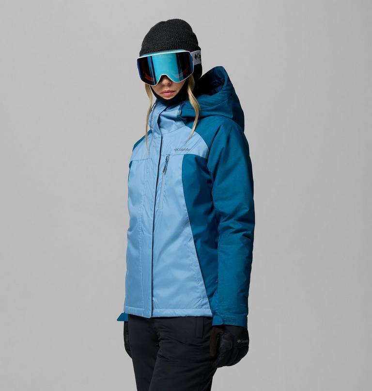 Giacca da sci impermeabile e imbottita Snowy Summit da donna, Color: Rainy Day, Phoenix Blue Cross Dye, image 4