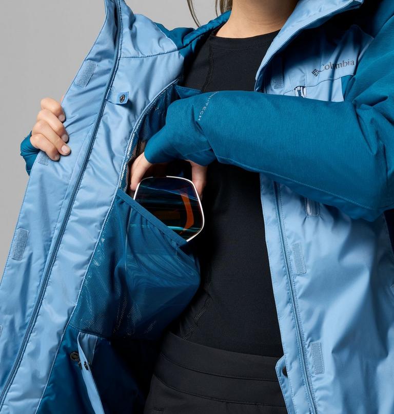 Giacca da sci impermeabile e imbottita Snowy Summit da donna, Color: Rainy Day, Phoenix Blue Cross Dye, image 5