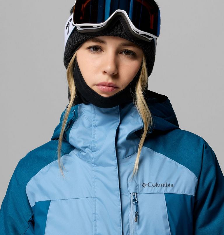 Giacca da sci impermeabile e imbottita Snowy Summit da donna, Color: Rainy Day, Phoenix Blue Cross Dye, image 7