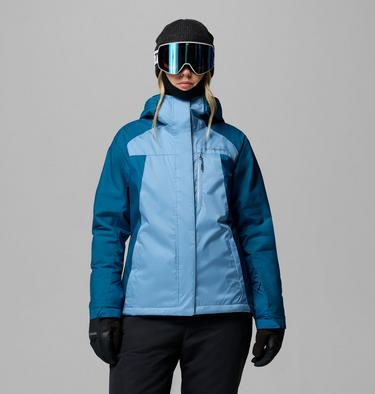 Giacca da sci impermeabile e imbottita Snowy Summit da donna, Color: Rainy Day, Phoenix Blue Cross Dye, image 1