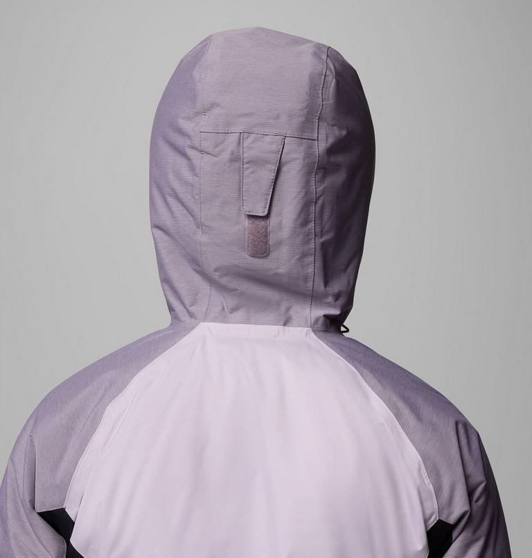 Chaqueta de esquí impermeable con aislamiento Snowy Summit para mujer, Color: Lavender Pearl, Black, Shl Prpl Crss Dy, image 12