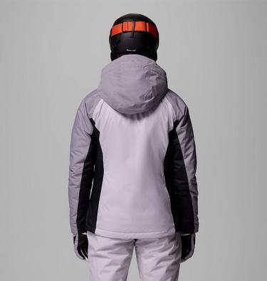 Women's Snowy Summit Insulated Waterproof Ski Jacket, Color: Lavender Pearl, Black, Shl Prpl Crss Dy, image 11