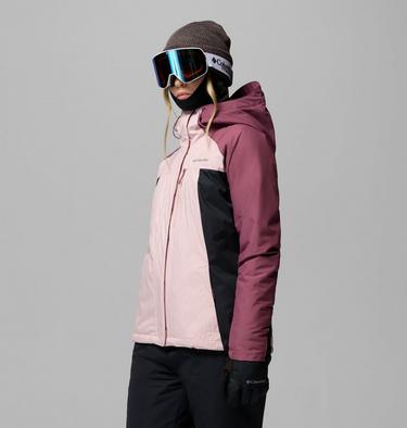 Giacca da sci impermeabile e imbottita Snowy Summit da donna, Color: Mineral Pink, Black, Antique Mauve X Dye, image 4