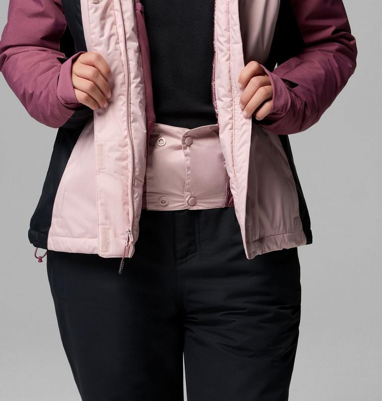 Giacca da sci impermeabile e imbottita Snowy Summit da donna, Color: Mineral Pink, Black, Antique Mauve X Dye, image 6