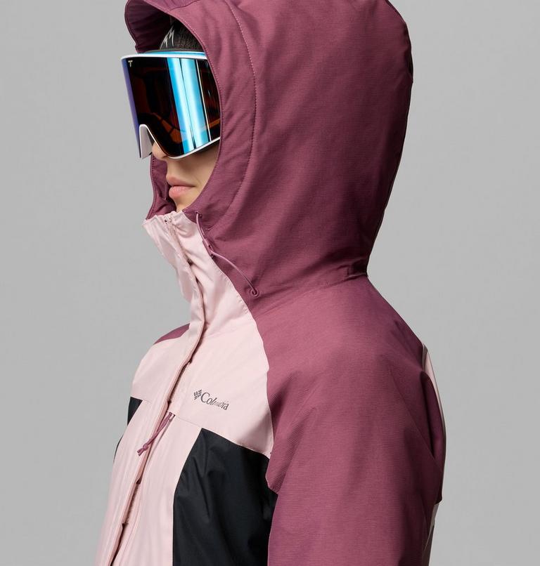 Giacca da sci impermeabile e imbottita Snowy Summit da donna, Color: Mineral Pink, Black, Antique Mauve X Dye, image 8