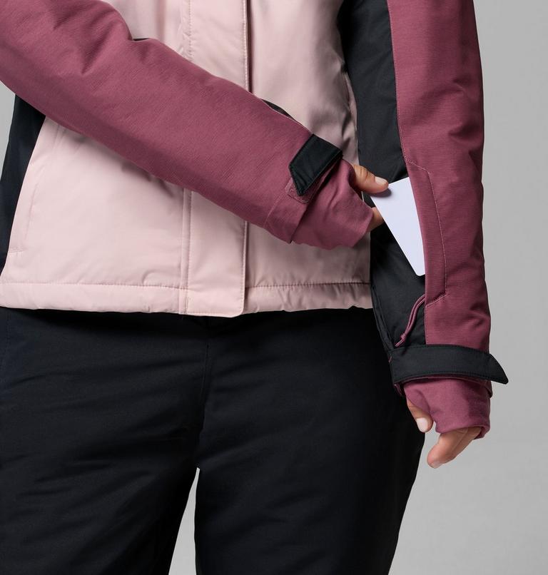 Giacca da sci impermeabile e imbottita Snowy Summit da donna, Color: Mineral Pink, Black, Antique Mauve X Dye, image 9