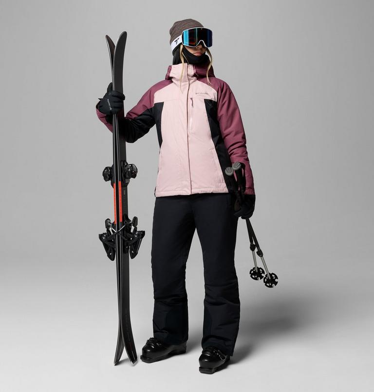 Giacca da sci impermeabile e imbottita Snowy Summit da donna, Color: Mineral Pink, Black, Antique Mauve X Dye, image 2