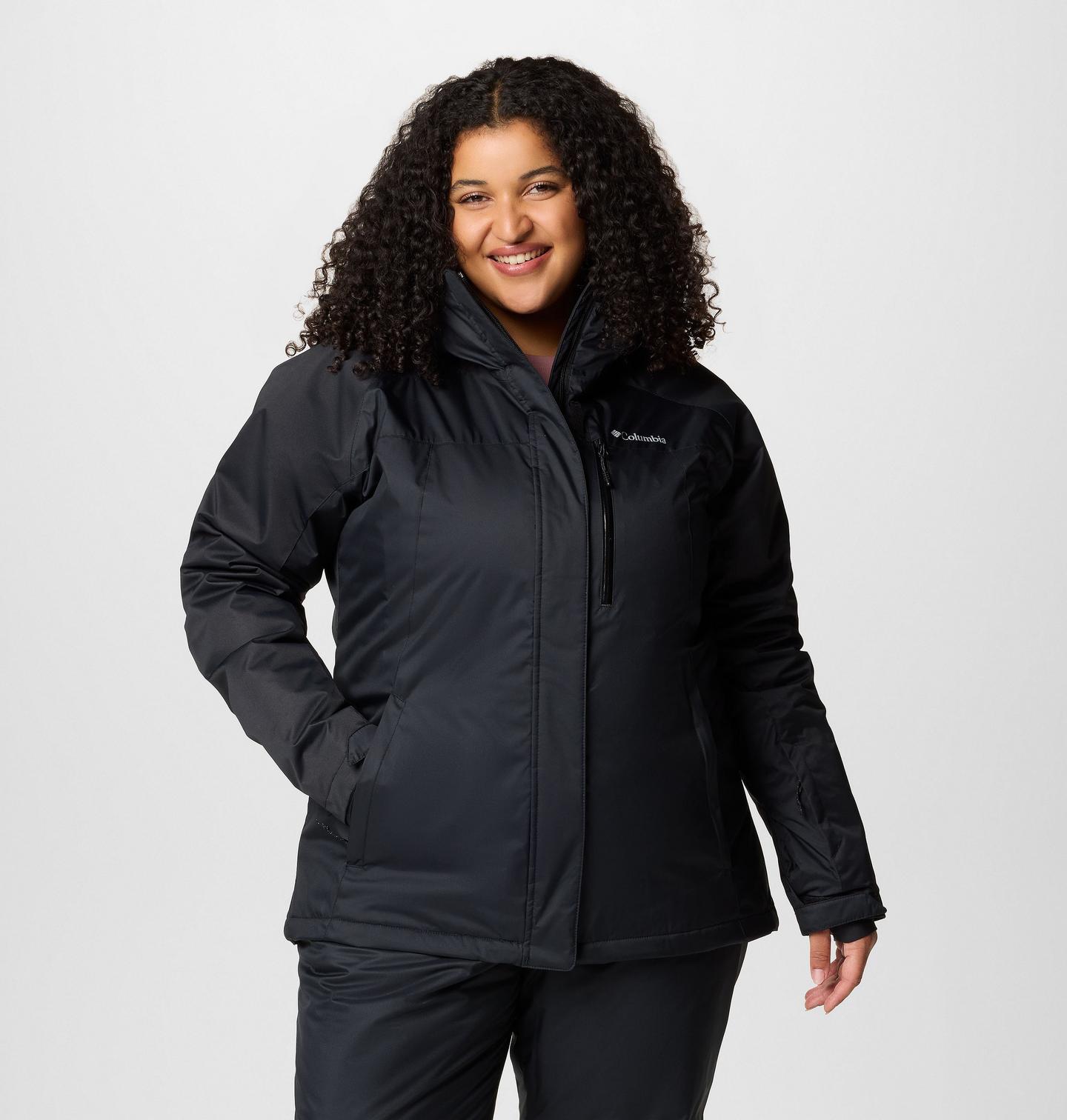 Женская куртка Columbia Snowy Summit Insulated Jacket - Plus Size, цвет: Чёрный — фото 1