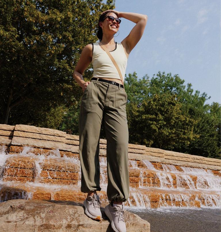 Brea Falls Nylon Pant, Color: Stone Green, image 9