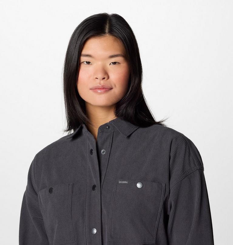 Women's Blue Point Creek Corduroy Shirt Jacket, Color: Shark, image 5
