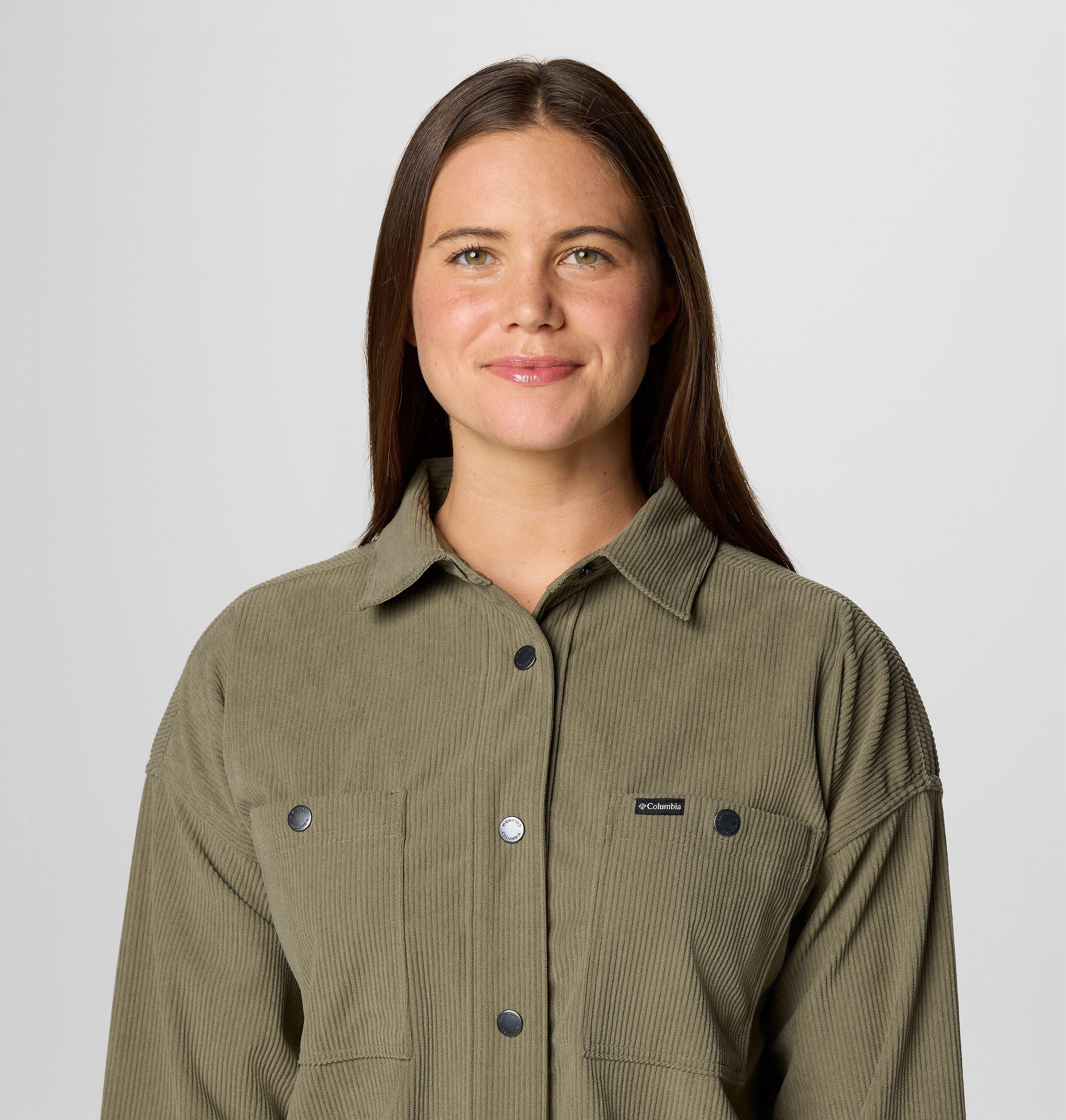 Women's Blue Point Creek Corduroy Shirt Jacket | 397 | XS 5