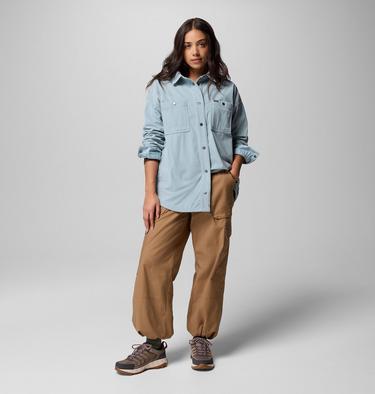 Women's Blue Point Creek Corduroy Shirt Jacket, Color: Crushed Blue, image 2