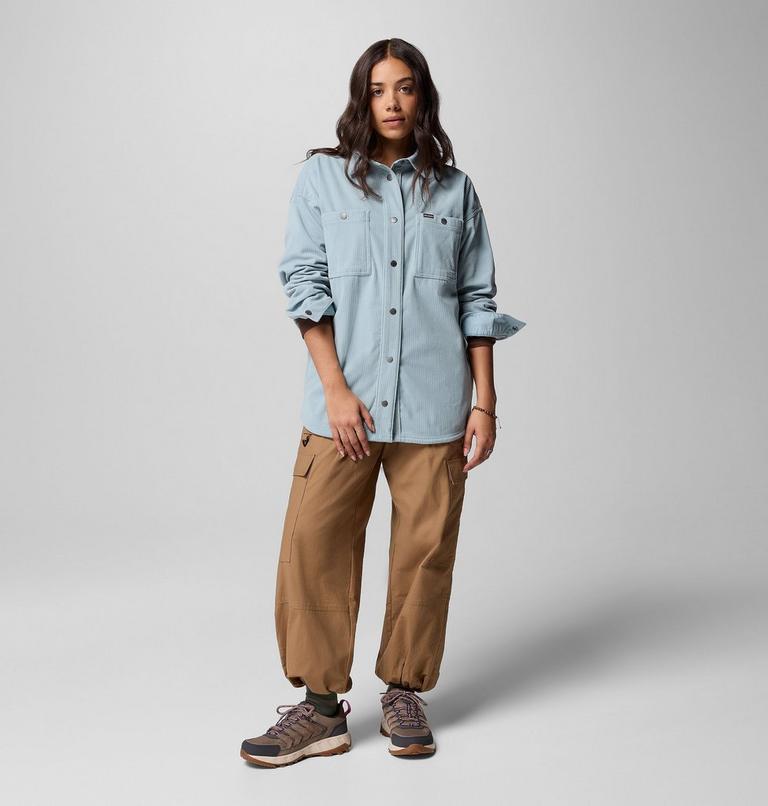 Women's Blue Point Creek Corduroy Shirt Jacket, Color: Crushed Blue, image 9