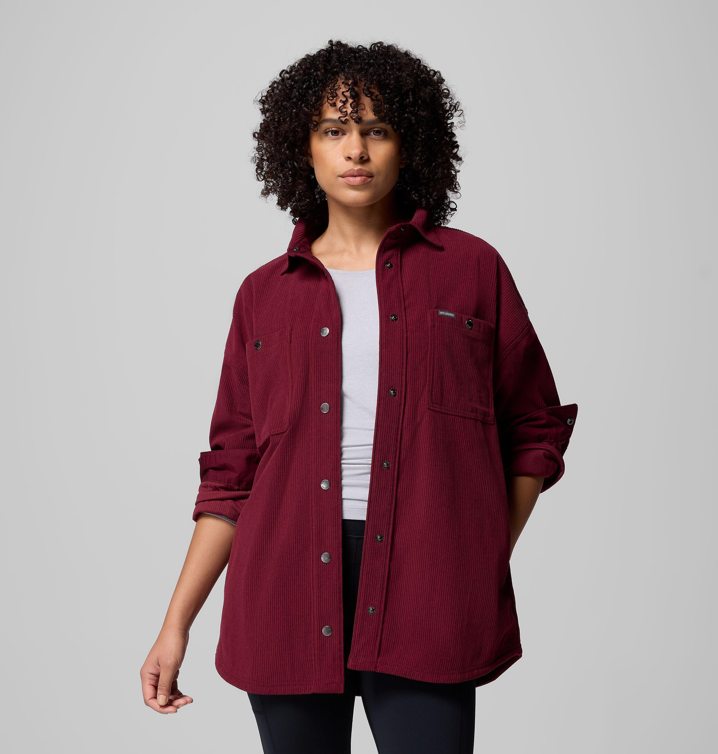 Women's Blue Point Creek Corduroy Shirt Jacket | Columbia